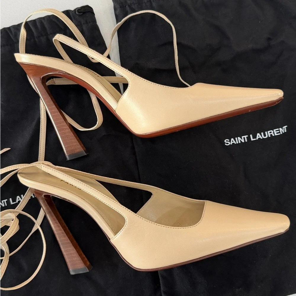 Saint Laurent Blade Slingback Heels - Picture 6 of 11